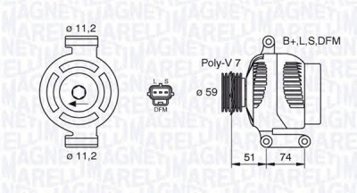 MAGNETI MARELLI 063380007010 -  Генератор